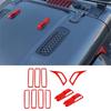 For Jeep Wrangler JL Gladiator JT 2018-2024 Hood Vents & Engine Hood Hinge & Side AC Vent Outlet Trim