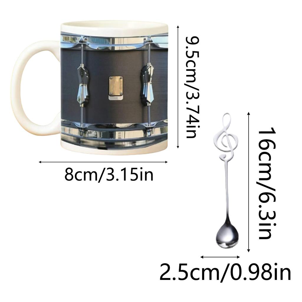 Vintage Muggar Roliga Vita Svarta Engelsk Trumma Kaffemugg Trummis Gåvor Trumma Gåva Musiker Födelsedag Akrylglas Daglig Vattenkopp
