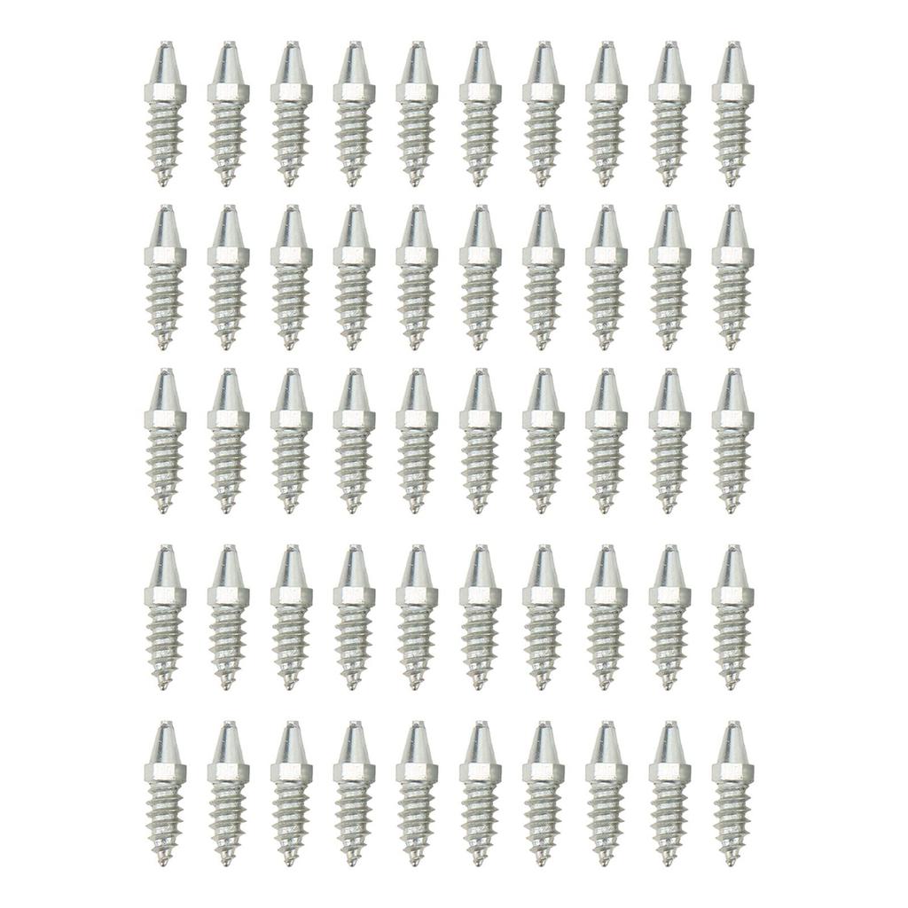 50 Snow Tire Spikes, Wheel Tire Studs, Anti-Slip, Strong Grip, for Loaders, Skids, Steers, Tractors, Forklifts, and Motorcycles