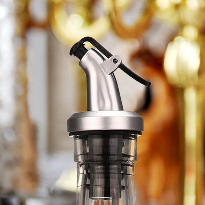 1/2Pcs Stainless Steel Stopper Mouth Olive Oil Pot Cork Red Wine Vinegar Bottle Plug Accessories Dry