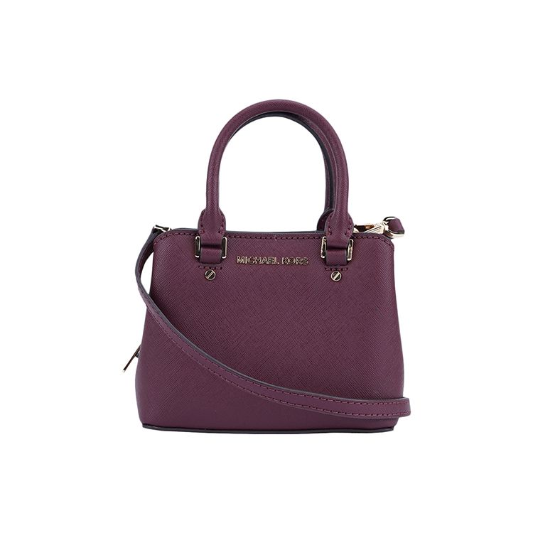 

Michael Kors Letter Logo Solid Color Leather Crossbody Bag Women Bags Purple Red 35H9GGFC4L-MERLOT Basic Set (Bag+Dust Bag)
