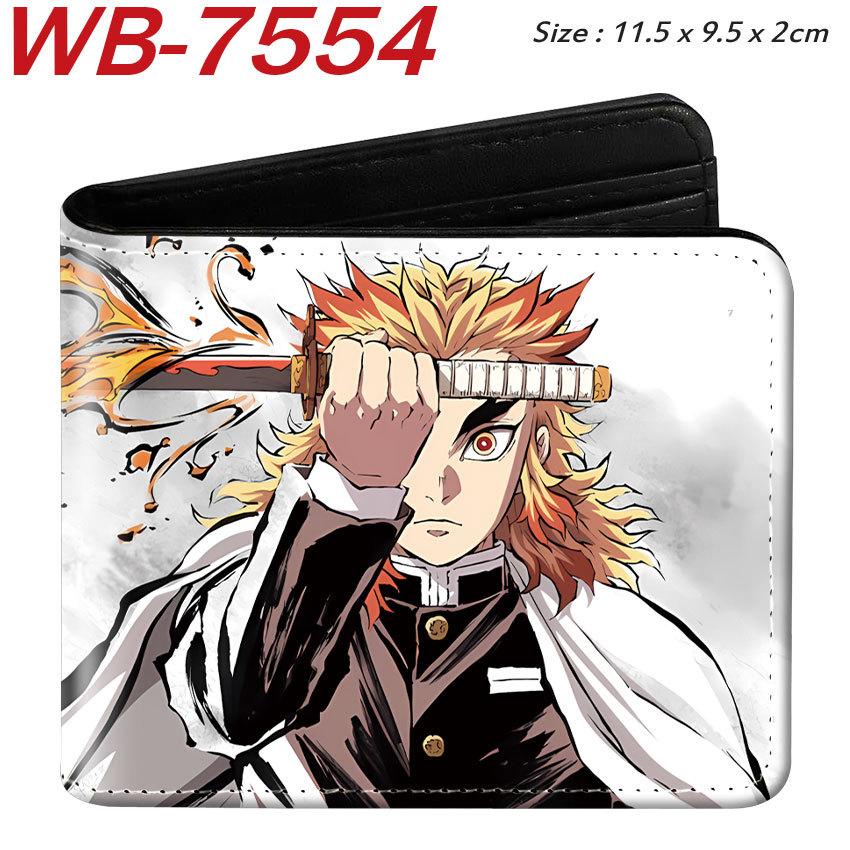 Demon Slayer Anime Gefaltete Leder Geldbörse Kurz Cartoon Kartenhalter für Männer Frauen 1 Stück