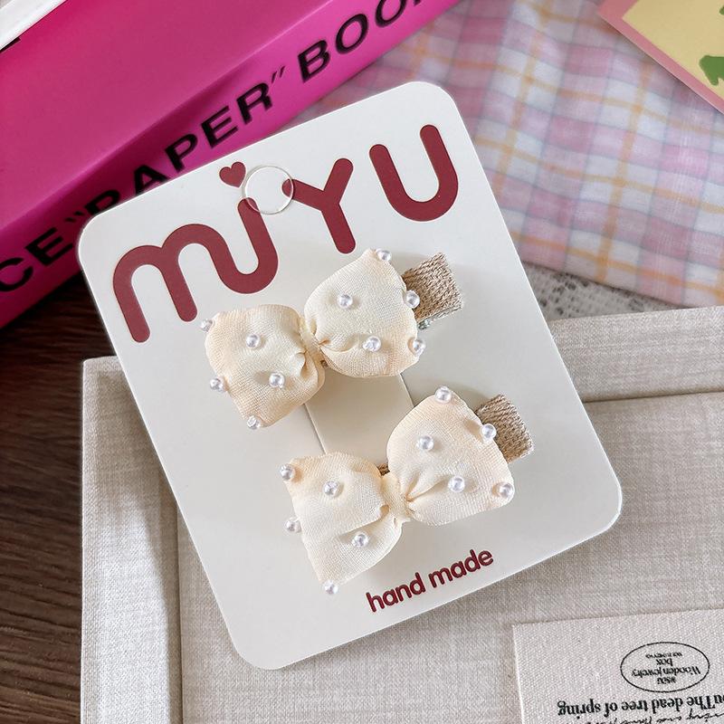 

Милые заколки для волос с бусинами в корейском стиле, конфетных цветов, для девочек, полузаколка, боковая заколка, милые универсальные детские аксессуары для волос