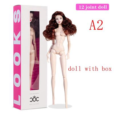 Brown Hair 12" 1/6 BJD Doll Full Doll Figure Princess Dolls Jointed Body Kids Toys