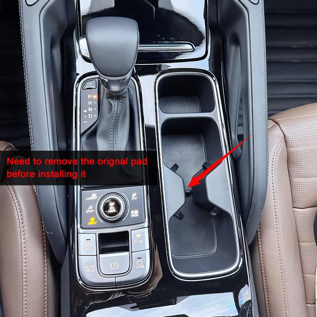 Cup Holder Coaster For Kia Telluride Accessories     2024 2025 Silicone Cup Holder Ert Mat Non-Slip Center Console Pad Car Interior Accessories