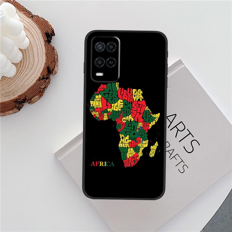 Africa Map Geogra Case For Oppo A80 A78 A98 A40 A60 A18 A38 A58 A15 A17 A77 A74 A94 A54 A57S A16 A76 A96 Cover