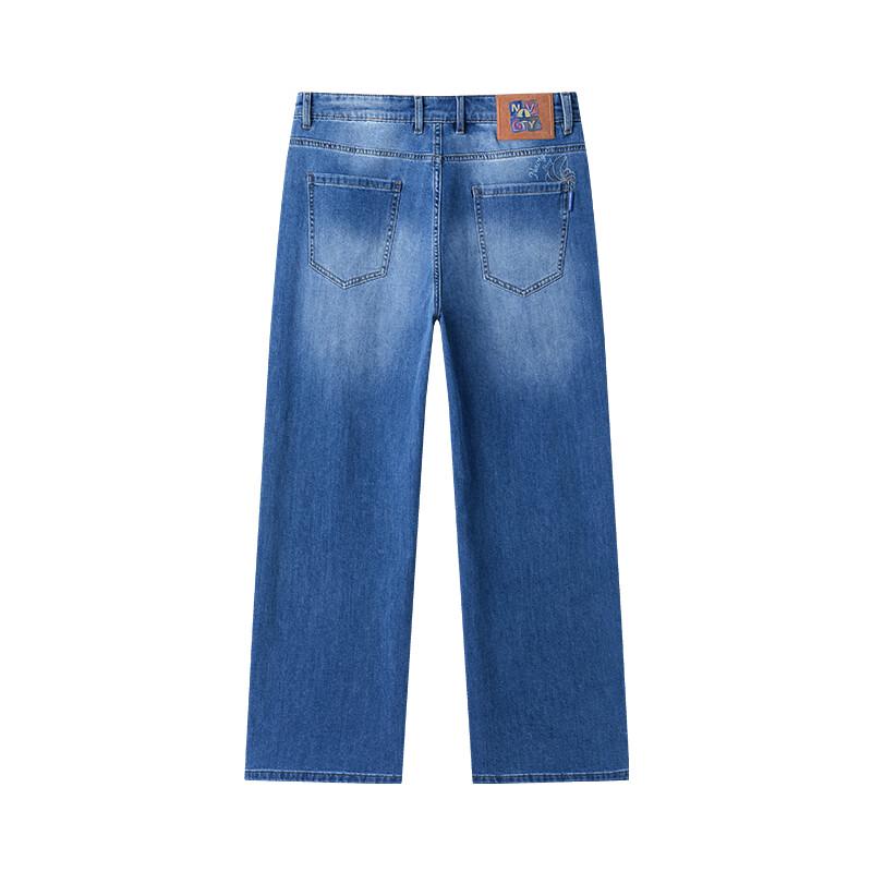 NVG YOUNG Men's Spring/Summer Loose Wide-Leg Denim Jeans