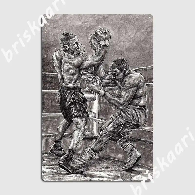 Boxing Metal Sign Design Wall Mural Plaques Cave Pub Tin Sign Poster 20X30CM