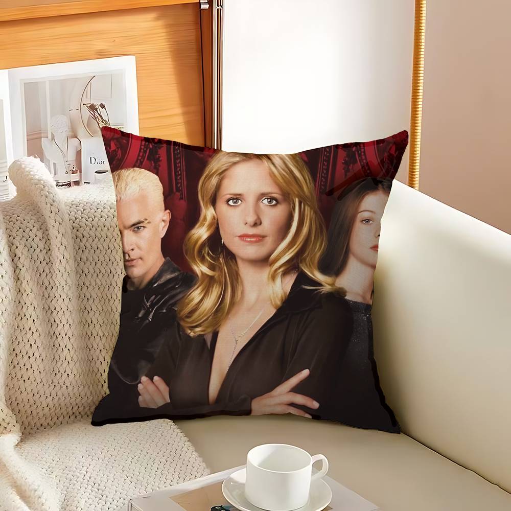 Movie B-Buffy Anime Cushion Cover Polyester Sofa Cushions Decorative Throw Pillows Home Decoration Pillowcover