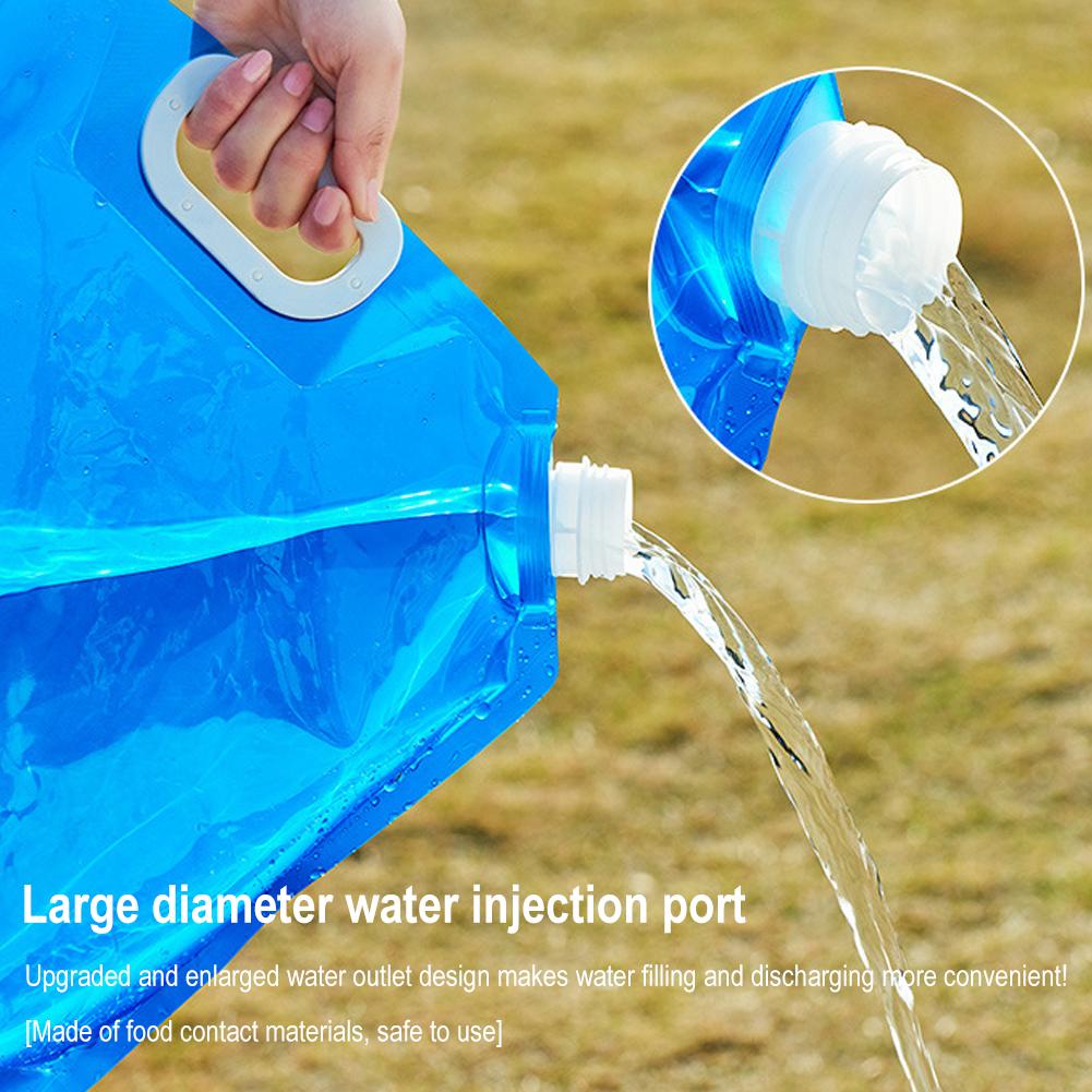 5/10L Portable Camping Water Bag Foldable Drinking Water Bucket Large Capacity Water Container For Outdoor Travel Lightweight