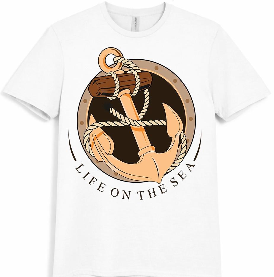 Anchor T Shirt Rope Nautical Maritime Sea Sailing Graphic Tee