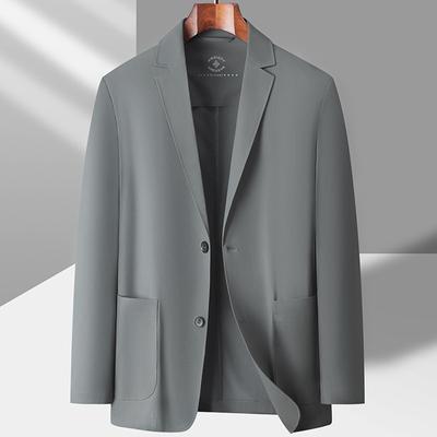 Nahtloser laminierter Sonnenschutzanzug für Herren für Frühling und Sommer, Nylon-elastischer bügelfreier Anzug für Herren, Outdoor-Sonnenschutzanzug für Herren