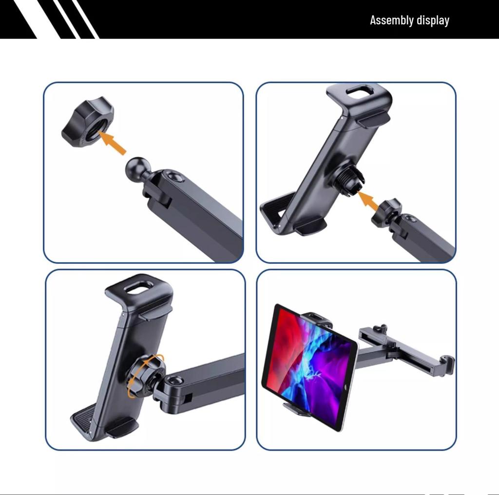Telescopic Rotatable Car Headrest Mount for Tablets