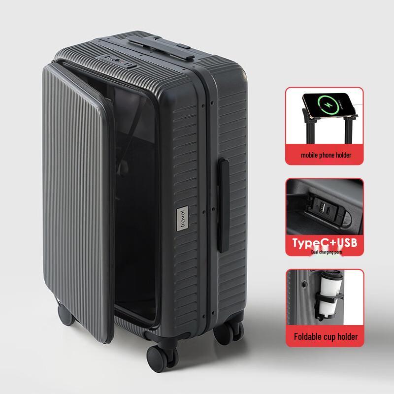 LONE WOLF Front-Opening Hardshell Luggage 20 inches