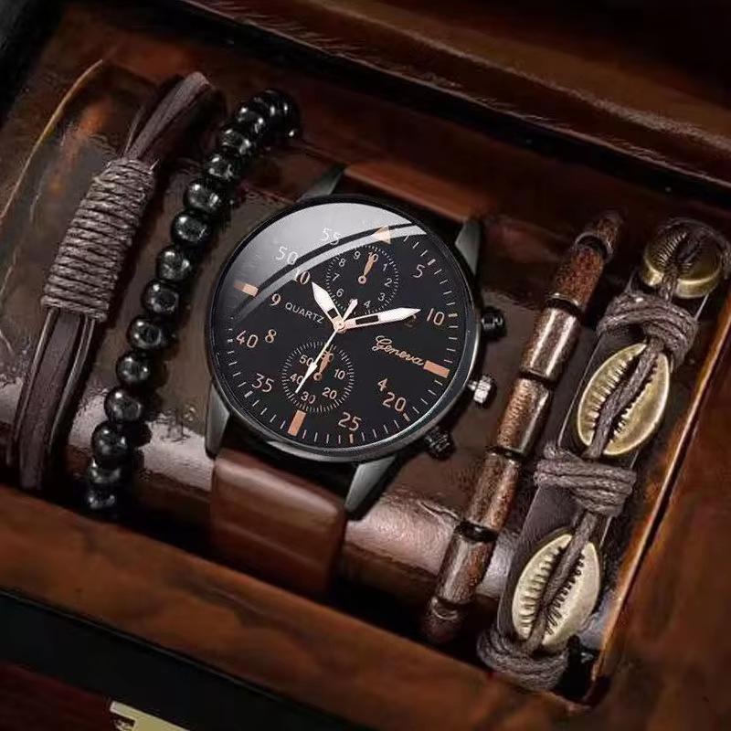 Men S Watch Set Casual Men S Bracelet Business Quartz Men S Watch