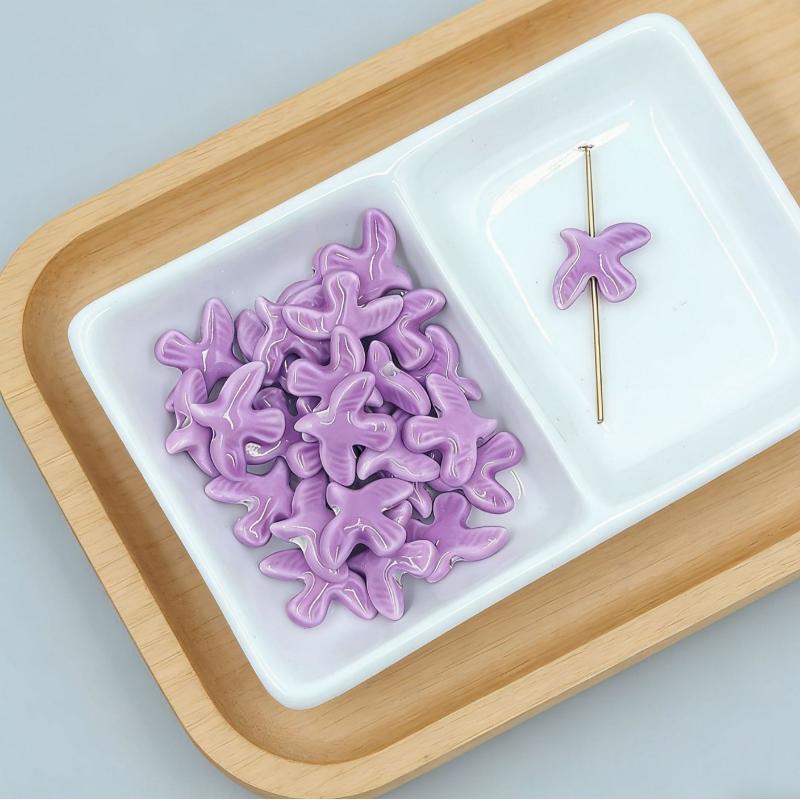 10Pcs Ceramic Peace Dove Jewelry Beads Bird Pendant Charms DIY Accessories for Handmade Crafting Gifts