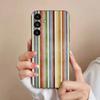 Colorful Striped Minimalist INS Couple Phone Case For Samsung S25,24,23,22,21,S20,Ultra,Plus,FE Black Soft Cover