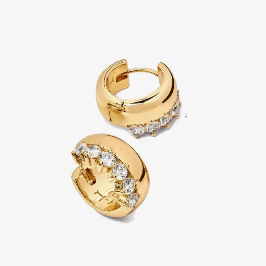 Niche High-End Zirconia Inlaid Metal Ear Cuffs - Vintage European & American Light Luxury Style Earrings