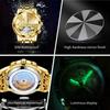 OLEVS Automatic Mechanical Watches for Men Stainless Steel Skeleton Flywheel Perpetual Calendar Rhombus Mirror Luxury Man Watch