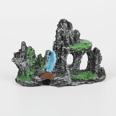 קישוטי סלע מלאכותיים יצירות שרף אביזרי עיצוב קישוט למיכל דגים באקווריום