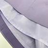 Rosy Monster  Light Purple Polyester Gathered Pleated Flared Long Skirt Skirt S Light purpleUsed