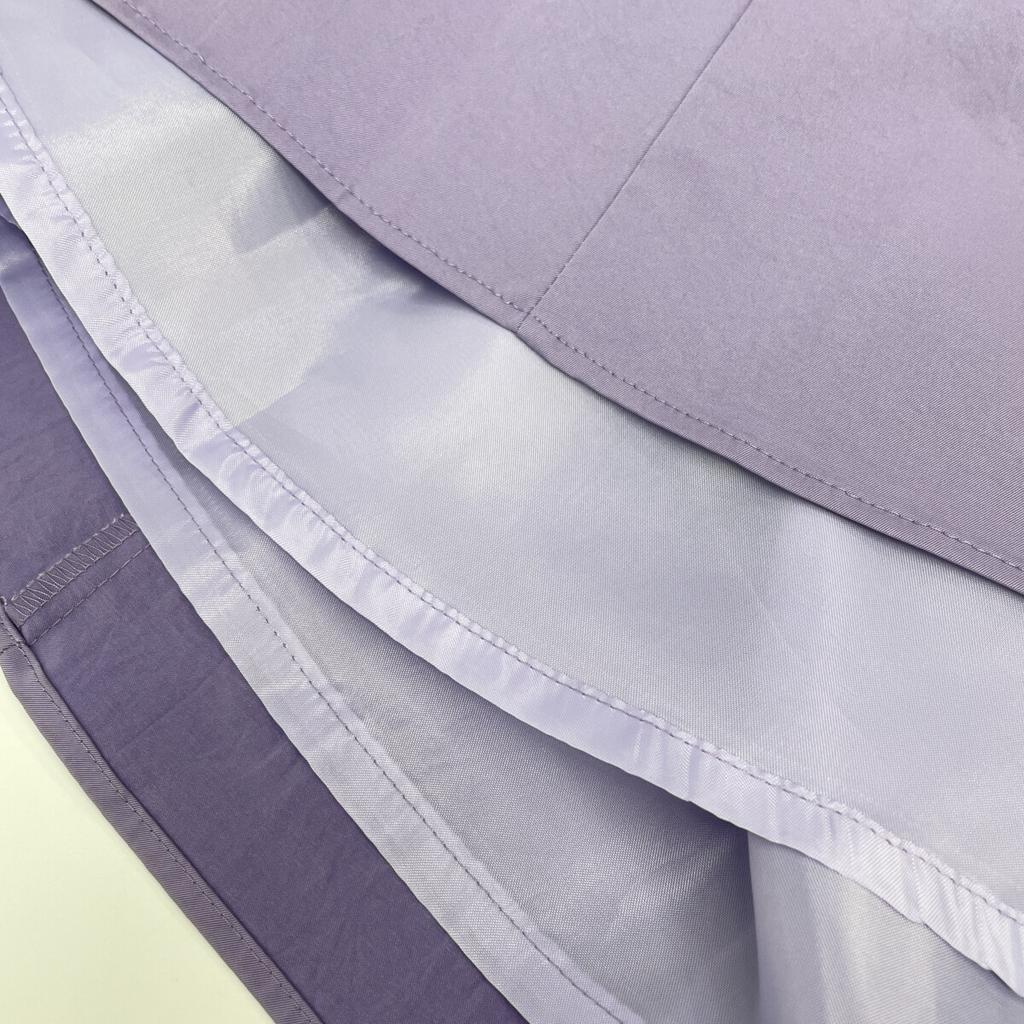 Rosy Monster Light purple polyester gathered pleated flared long skirt skirt S Light purpleUsed