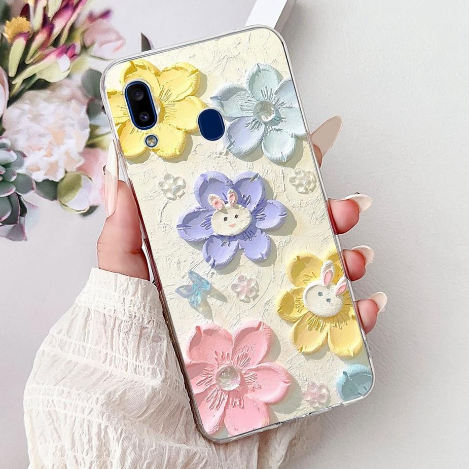 For Samsung Galaxy A10 A20 A30 Case A105F A205F A305F Cute Fashion Painted Cover Soft Silicone Case For Samsung A20 A 10 30 Bags