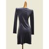 French Style Design Square Collar Sexy Long Sleeves Dress Fashion Wind Waist-Tight Slim Looking Velvet Bodycon Dress