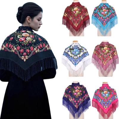 90x90 Ethnic Style Women's Square Scarf - Hot Selling Xinjiang Print Headscarf & Shawl