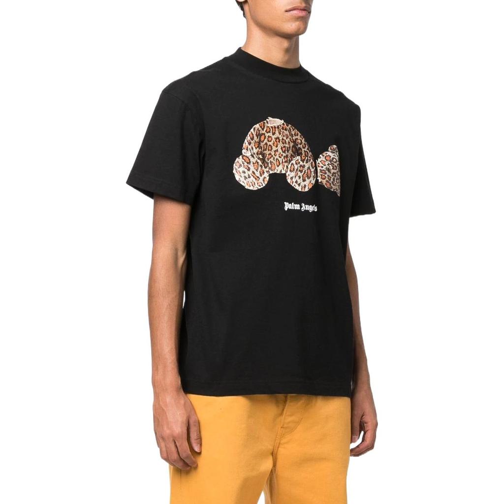 Palm Angels Leopard Bear Classic T Shirt PMAA001S22JER0181060