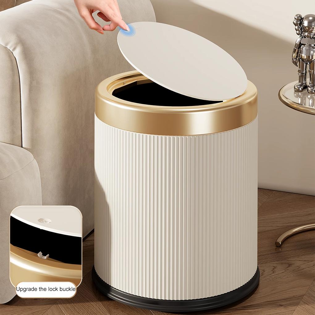 Stylish Motions Sensor Trash Can Beige Clean And Tidy Sensor Can Touchless Lid Enjoy 13 Goodbye To Manual Easy