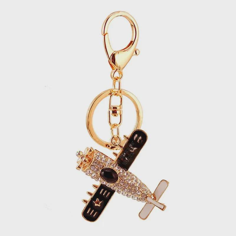 CoolXi Men's Metal Airplane Helicopter Pendant Keychain - Ideal Small Gift