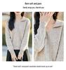 Women's Chic V-Neck Heathered Wool Cardigan - 2025 Spring/Autumn Fashionable Knit Sweater