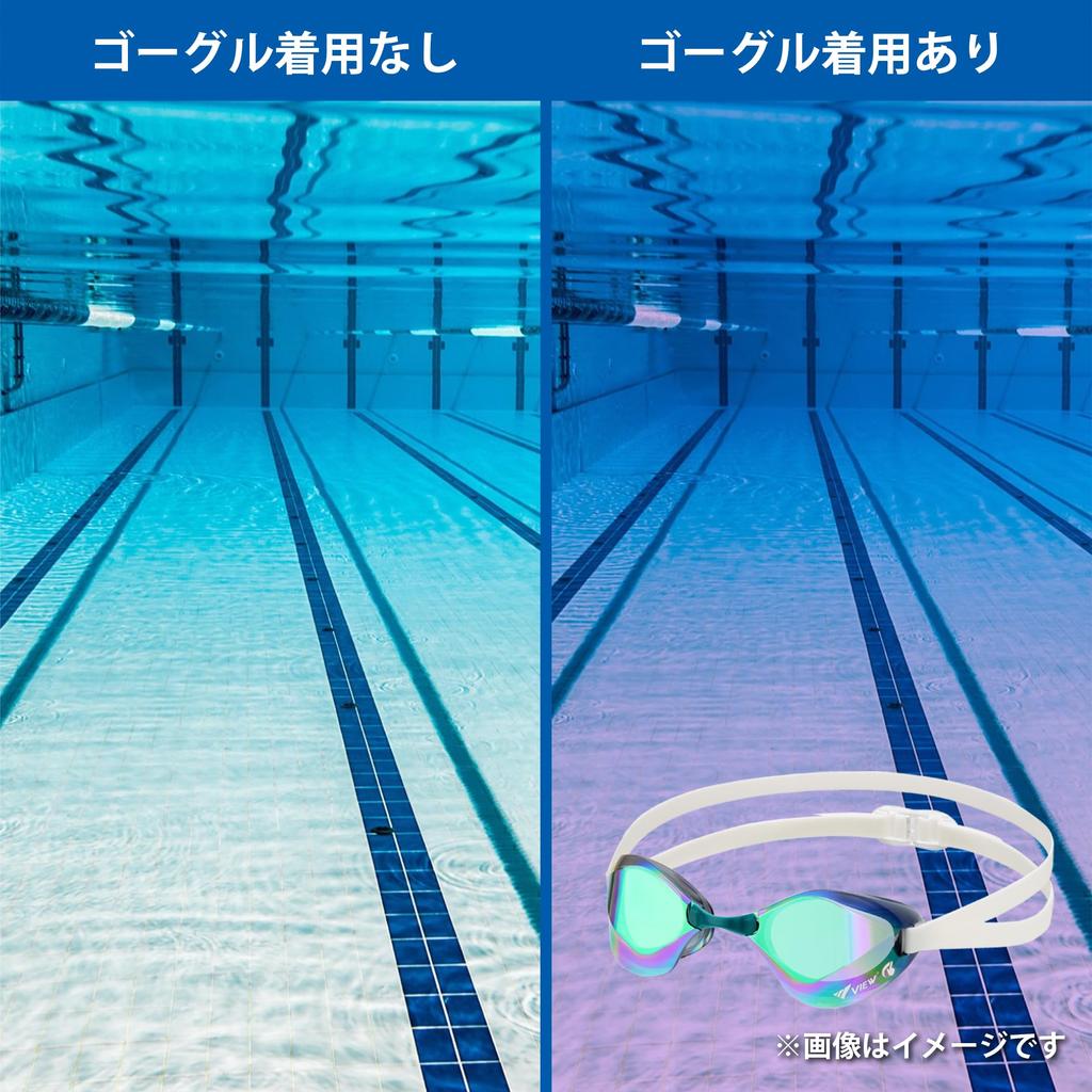 View BladeF V122SAM SKEM Swimming Made In Racing Model for Swimming with a Reduced Ages 10 To WA Mirror Type with Function Goggles, Japan, Head-Up