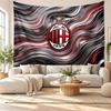 Tapestry AC Milan, Miękka tkanina do zawieszenia na ścianie, Dekoracyjne tło do sypialni, Sztuka ścienna do domu