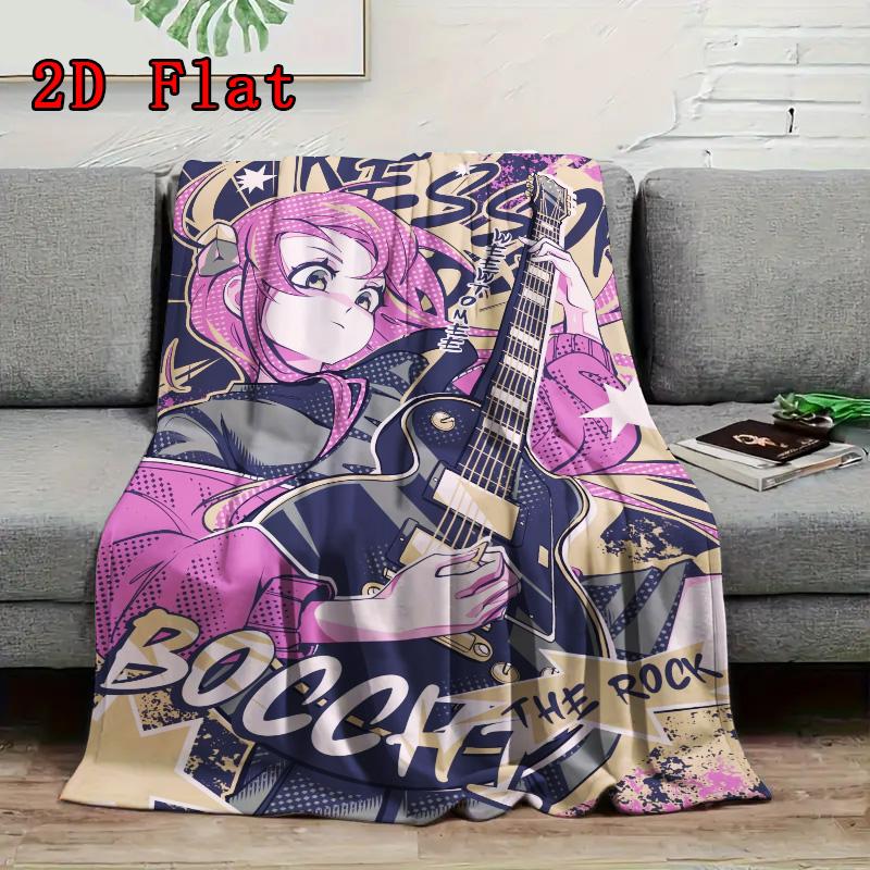 Bocchi the Rock 2D Flat Pattern Flannel Blanket High Quality All Seasons Warmth and Comfort Perfect for Christmas Gifts.PMT0914253