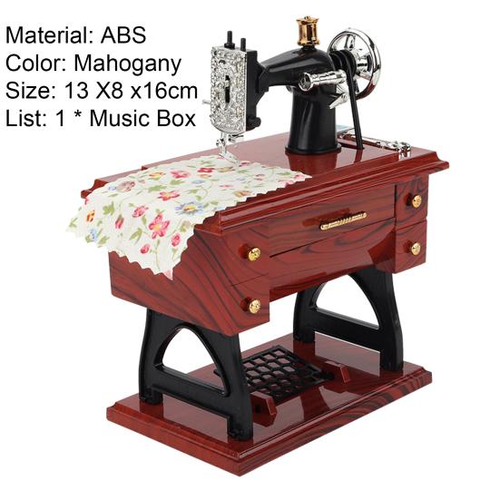 Caja de música de costura ABS nostálgico forma única