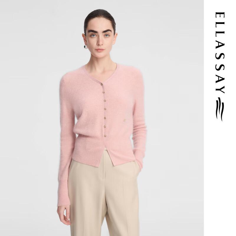 ELLASSAY Women's Elegant Cashmere V-neck Cardigan Sweater