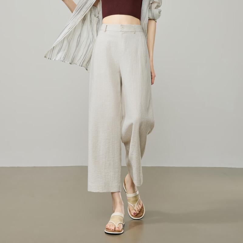 ESE-Y Women s Linen Blend Relaxed Ankle Pants 31
