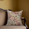 Muted Floral Square Jacquard Pillow Cover for Sofa Office Waist Cushion Cover Home Decorative Pillowcase
