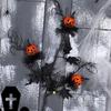 Gothic Flowers Artificial Maple Leaf Pumpkin Scary Fake Plants  Halloween Scary Props