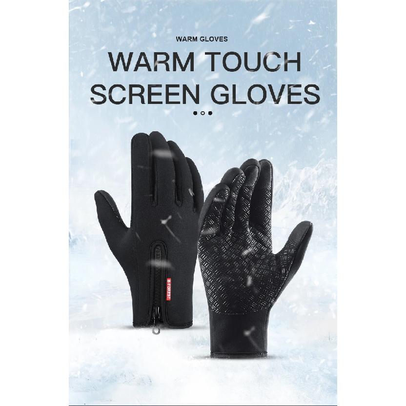 Unisex Sports Touchscreen Winter Thermal Warm Full Finger Gloves For Cycling Bicycle Bike Ski Outdoor Camping Hiking Motorcycle