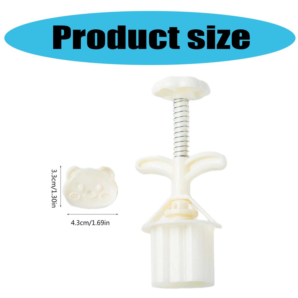 Keksstempel 3D Bärenform Mondkuchenformen Handdruck Mondkuchenbereiter Backwerkzeug für Mittherbstfest Langlebig