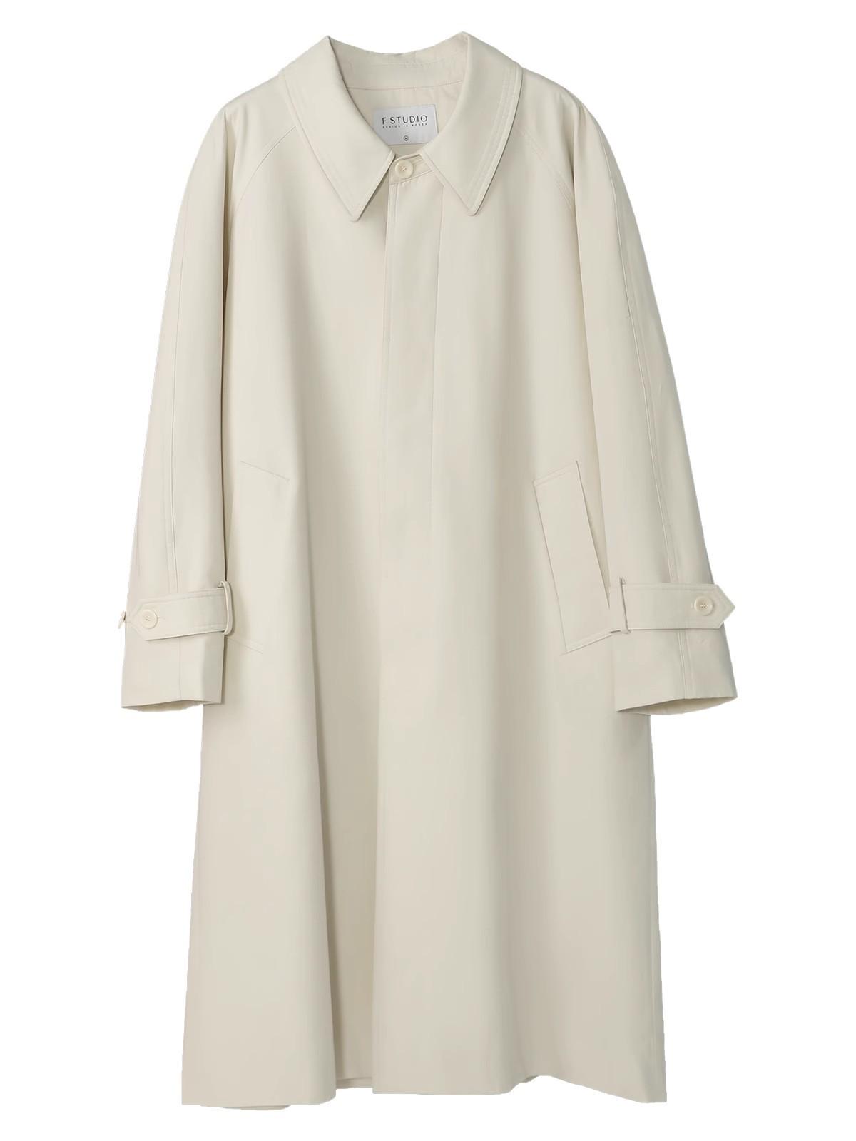 

Предпродажа 2025: Женский длинный свободный тренч цвета экрю на весну Large грязно-белый