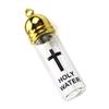Elegant Holy Water Bottle Glass Holy Water Container Featuring Silver/Gold Color Lid For Spiritual Rituals Collectors