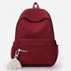 Schoolbag Mori trendy backpack simple fashion lightweight versatile large capacity solid color schoolbag junior high school travel backpack