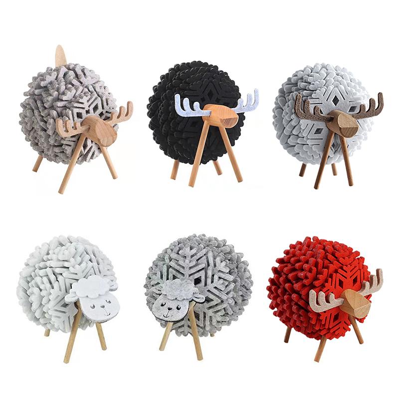 Table Mat Tea Coaster Water-Absorbing Coaster Desktop Decorations Felt Mat Lamb