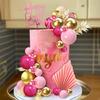 29 Stück Böhmisch Rosa Stecker Happy Birthday Kuchen Dekoration Einsteck-Ornament Party Dessert Theke