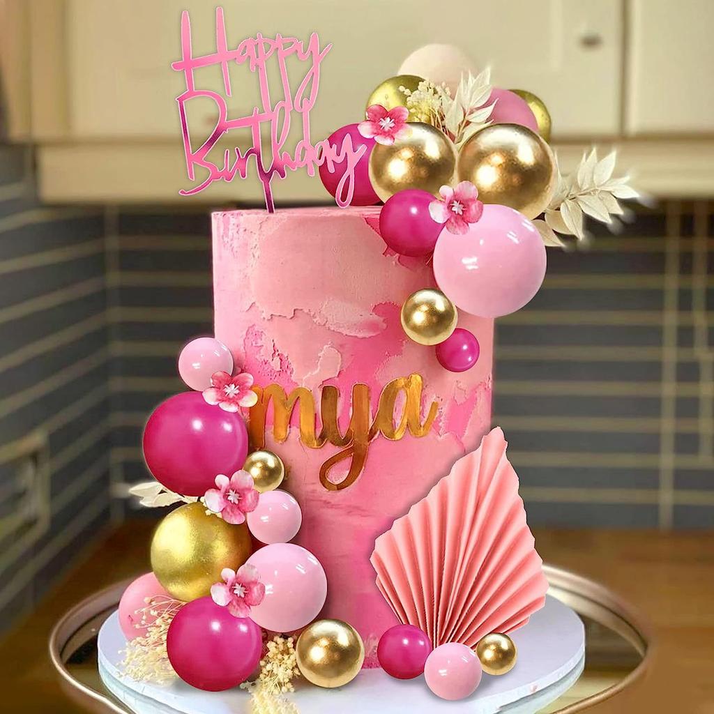 29 Stück Böhmisch Rosa Stecker Happy Birthday Kuchen Dekoration Einsteck-Ornament Party Dessert Theke