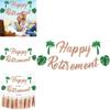 Retirement Theme Party Banner And Tassel With For Summer Event And Background Decor